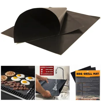 

BBQ Mat Non-toxic Non-stick BBQ Grill Mat 40 * 33cm Baking Mat Teflon Cooking Grilling Sheet Heat Resistance Reusable Tools 7