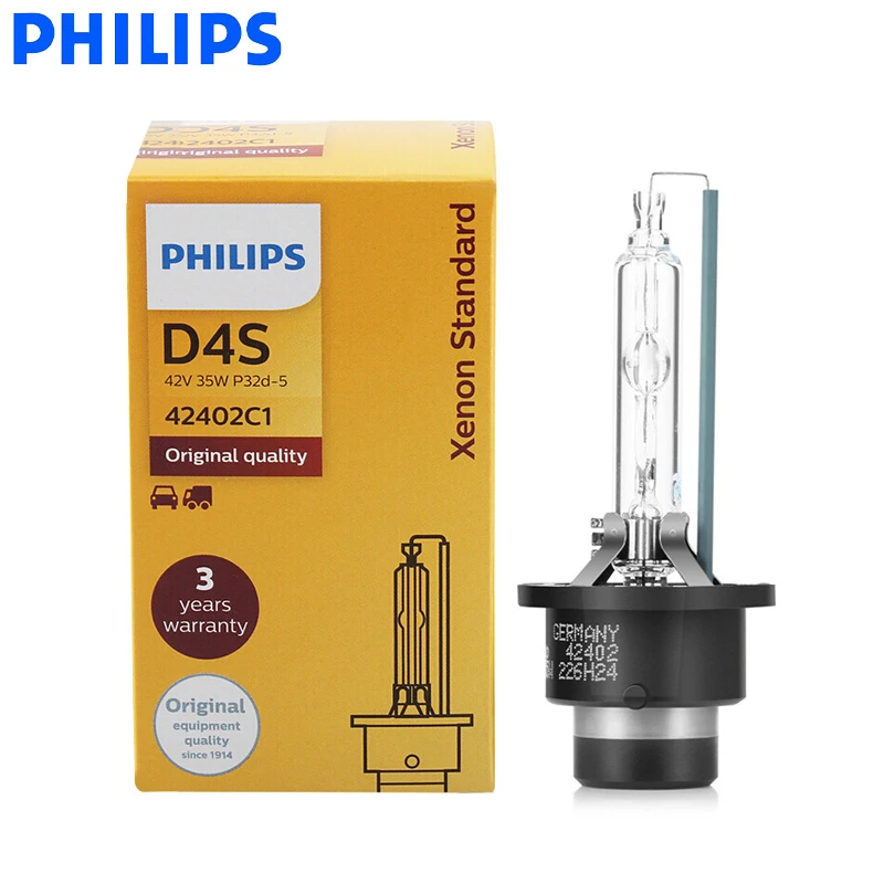 Philips faros estándar de xenón D4S HID 42402, 35W, 4200K, luz blanca brillante, Bombilla Original automática, ECE, aprobación de Alemania, 1 unidad|Bombillas (de xenón) de delanteros| - AliExpress