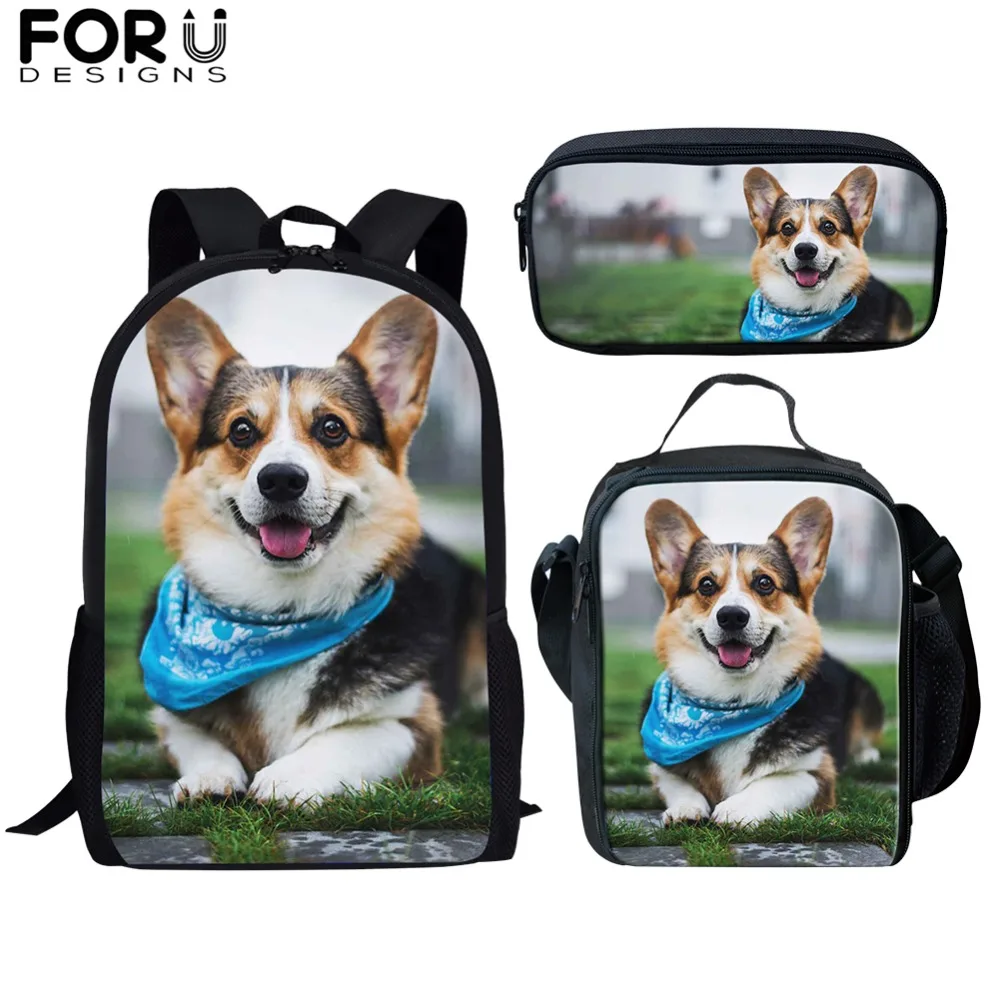 Children School Bags for Girls Boys Welsh Corgi Pembroke Printing Teenager Simple Primary Backpacks Students Satchel