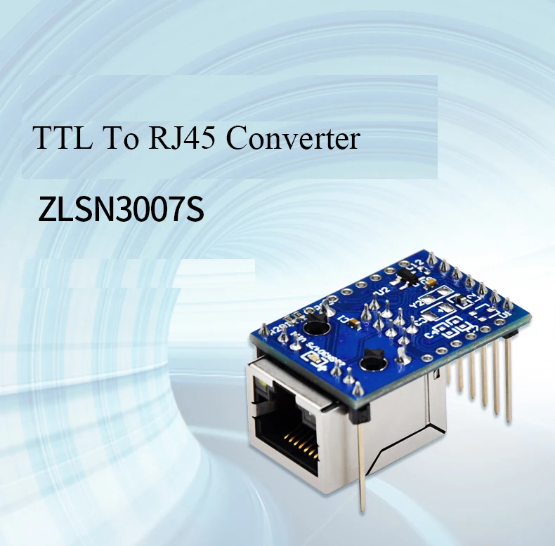 

Hot selling Serial Port TTL to Ethernet RJ45 Converter Device Server ZLSN3007S Support Modbus RTU TCP IoT Device