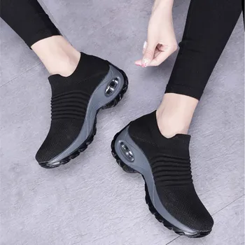 

Fashion Women Shoes Chunky Sneakers Casual Socks Shoes Air Cushion Women's Sneakers Outdoor Sports Breathable Mesh Walking Shoes