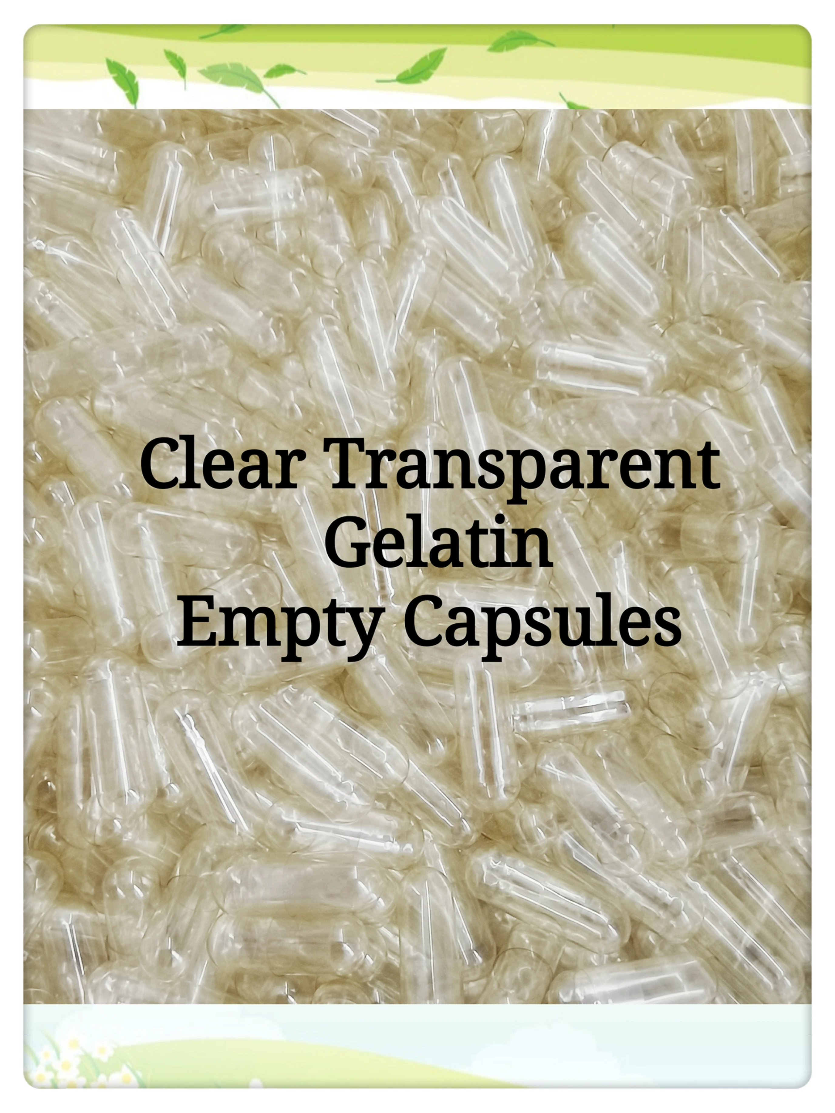 Empty Capsules 1,000PCS 000# 00# 0# 1# 2# 3# 4# 5# Medicine Empty Capsule Clear Transparent Hard Gelatin Capsule Shell Pill Packaging Pill Case