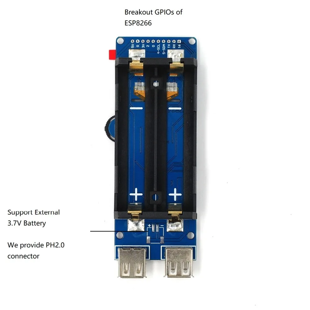 DSTIKE WiFi Deauther Monster V4 ESP8266 18650 макетная плата обратная защита с антенной+ чехол I2-003