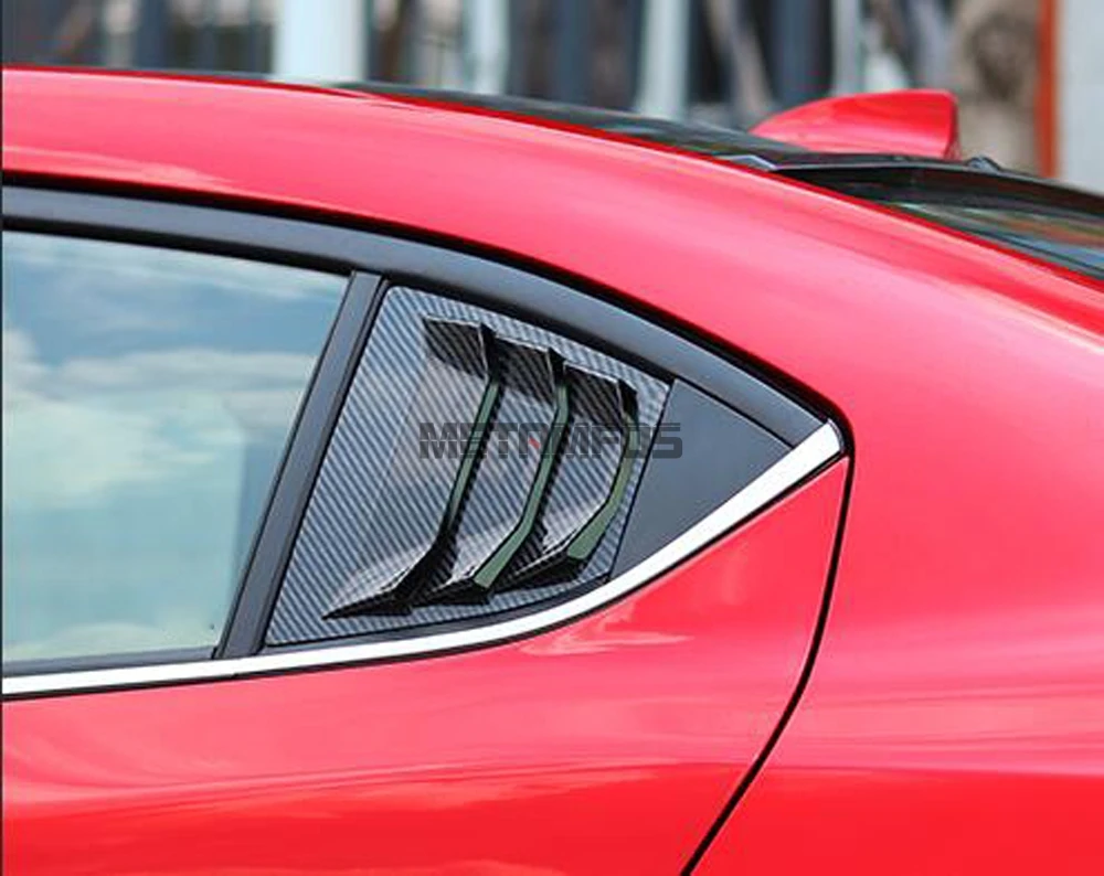 Для Mazda 3 M3 Axela Sedan жалюзи на заднее стекло жалюзи накладка из углеродного волокна внешние аксессуары для автомобиля Стайлинг