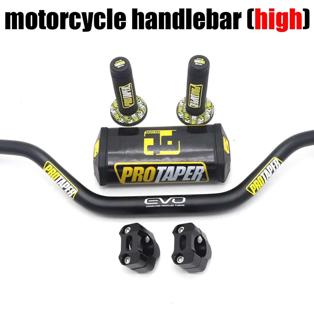 

Handlebar For PRO Taper Pack Bar 1-1/8" Handle bar Pads Grips Pit Pro Racing Dirt Pit Bike Motorcycle CNC 28mm High handle