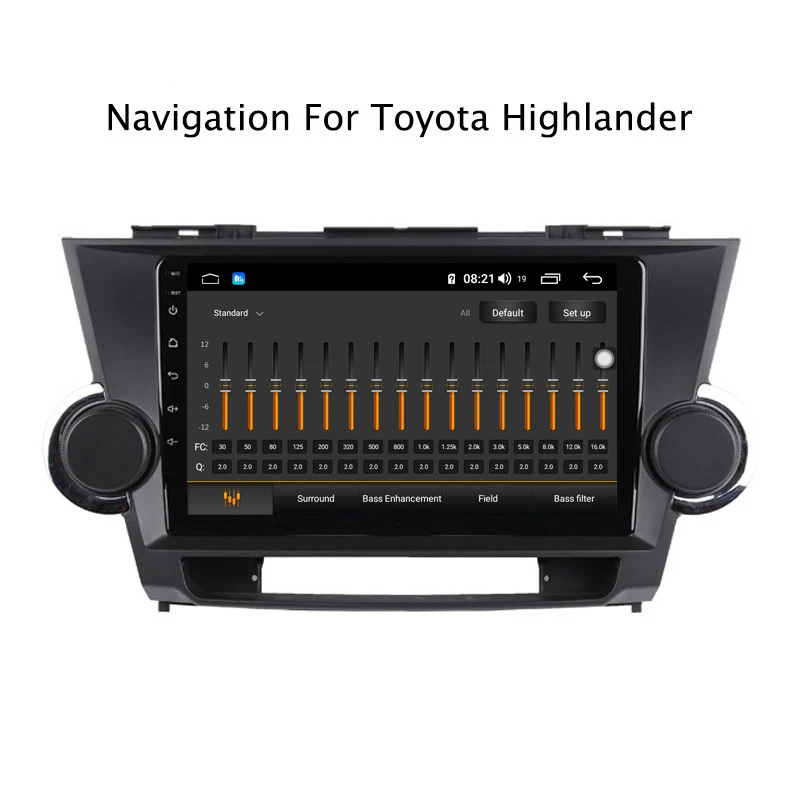 Ectwodvd 9 дюймов Andriod 8,1 автомобильный DVD gps для Toyota highlander 2009- 4G ram 64G rom CarPlay DSP 4G LTE с wifi