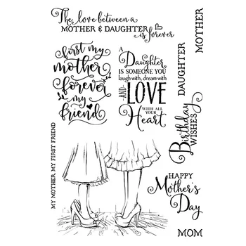 

MOTHERS & DAUGHTERS Transparent Clear Silicone Stamp Seal for DIY scrapbooking photo album Decorative clear stamps