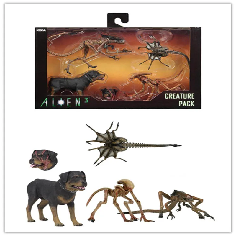 

4pcs/set NECA Aliem 3 Alien Dog Creature Pack Action Figure Model Toy Doll Gift 18cm