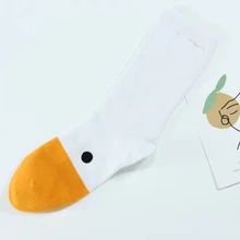 Носки с гусами и животными; забавные повседневные хлопковые Дышащие носки с героями мультфильмов для женщин; NOV99
