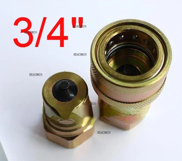 3/4'' BSP Hydraulic Quick Coupler ISO7241A 3000PSI CLOSE TYPE QUICK COUPLING Compatible with PARKER 6600 FASTER ANV |