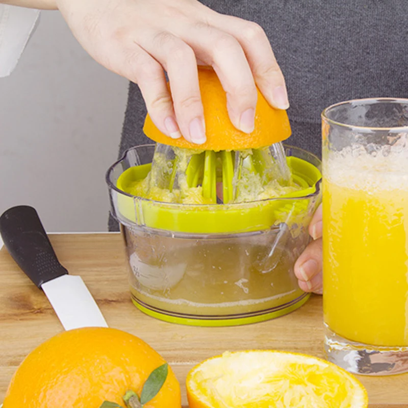 

Fruit Vegetable Juicer Citrus Lemon Orange Juicer Manual Hand Squeezer With Built-in Measuring Cup And Grater Kitchen Tools