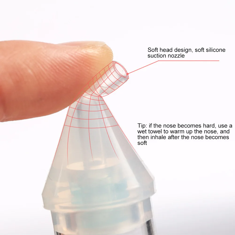 Household Nasal Aspirator Vacuum Sucker Infant Nose Cleaner For Baby Congestion Portable Pump Silicone Soft Tip Newborns
