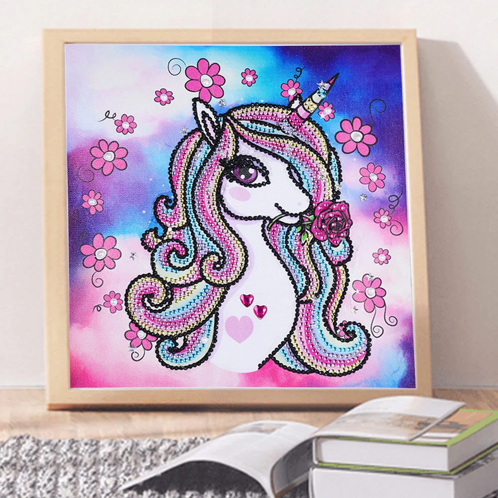 Diamond Painting Cartoon Unicorn Princess Pony alien Mosaic Cross Stitch Rhinestone Embroidery Home kids Bedroom Decor murals
