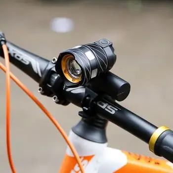 

Bicycle light front light night riding T6 strong light adjustable USB rechargeable waterproof flashlight mountain bike parts