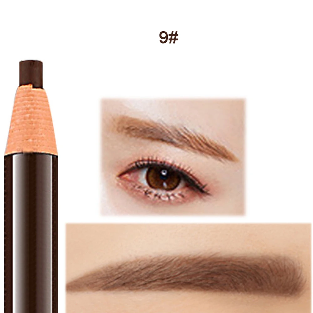 Микроблейдинг карандаш для бровей водонепроницаемые тени для бровей краска для макияжа Ручка долговечная легко носить карандаш для бровей TSLM1 - Цвет: 09