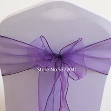 Высокое качество, 18 × 275 см, фиолетовый пояс из органзы/бант из органзы для свадебного/вечерние украшения