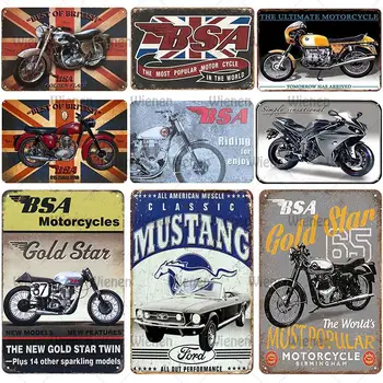 

Mustang Plaque Metal Vintage Tin Sign Pin Up Shabby Decor Metal Signs Vintage Bar Decoration Metal Poster Pub Metal Plate