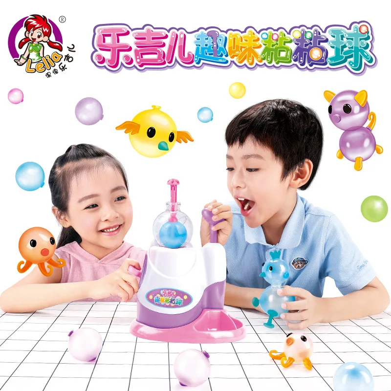 Игрушки волшебные zhan le Douyin ручной работы DIY дующая волна липкие игрушки для девочек воздушный шар машина для пузырей