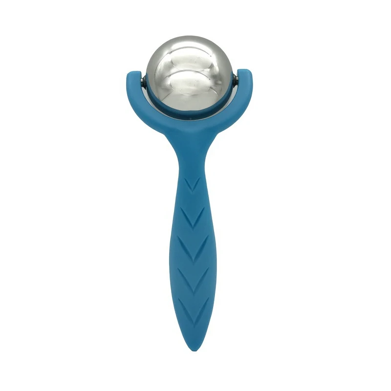 Blue Multifunctional Heated Massage Ball Shoulder Point Therapy Neck Back Massager Practical Heated Cold Massage Shoulder Trigger - Color: Blue