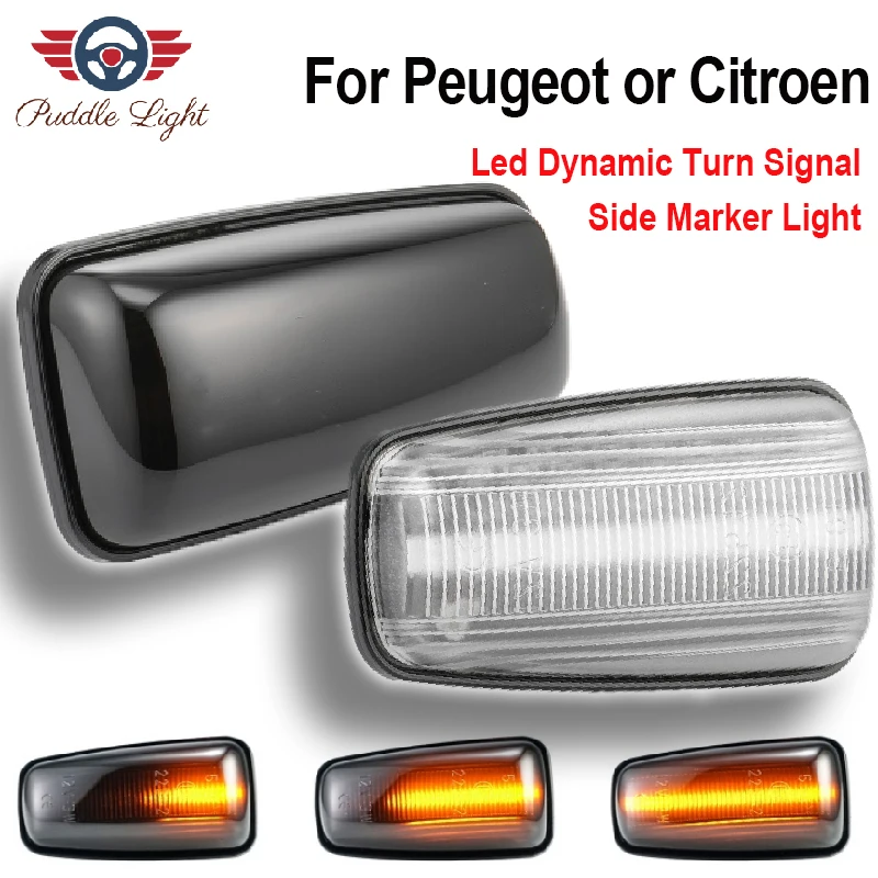 

LED Side Marker Turn Signal Light Lamp Assembly For Peugeot 106 36 406 806 EXPERT PARTNER Citroen Berlingo Jumpy Saxo Xantia Xm
