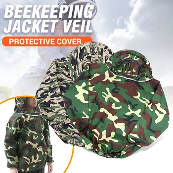 

Professional Camouflage Beekeeping Clothing Veil Hood Hat Clothes Jacket Protective Beekeeping Suit Beekeepers Bee Suit New