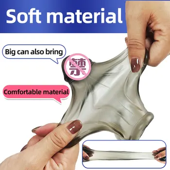 Sexy Toys  Penis Ring Penise Enlargement Sleeve for Penis Condoms for Men Reusable Condom Cock Sleeve Extender Ejaculation Delay 4