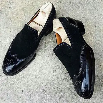Zapatos De piel sintética con hebilla para Hombre, calzado De negocios, Estilo Vintage, informal, con correa De monje, HA536
