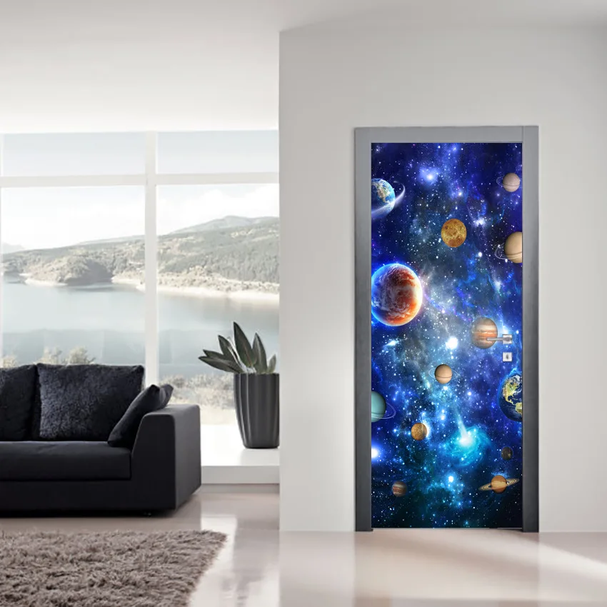 

Galaxy Star Stereo Adhesive Paper 3D Model Door Stickers Removable Waterproof Wall Sticker Bedroom Living Room Foreign Trade Wal