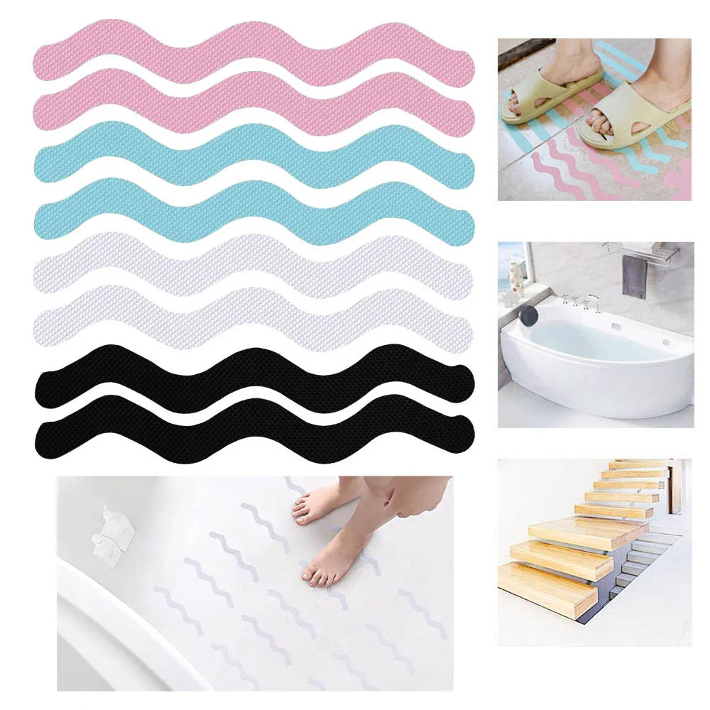 Non Slip Shower Strip Transparent Wavy Non Slip Sticker Bathtub Step Baby Anti Fall Purpose High Strength Paste Safety Tape Pad Wall Stickers Aliexpress