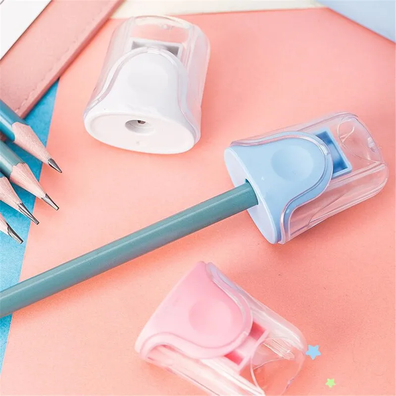 

Stationery Pencil Sharpener Plastic Pen Knife Single Hole Manual Sharpener Cutting Mini Student Children Office Supplies