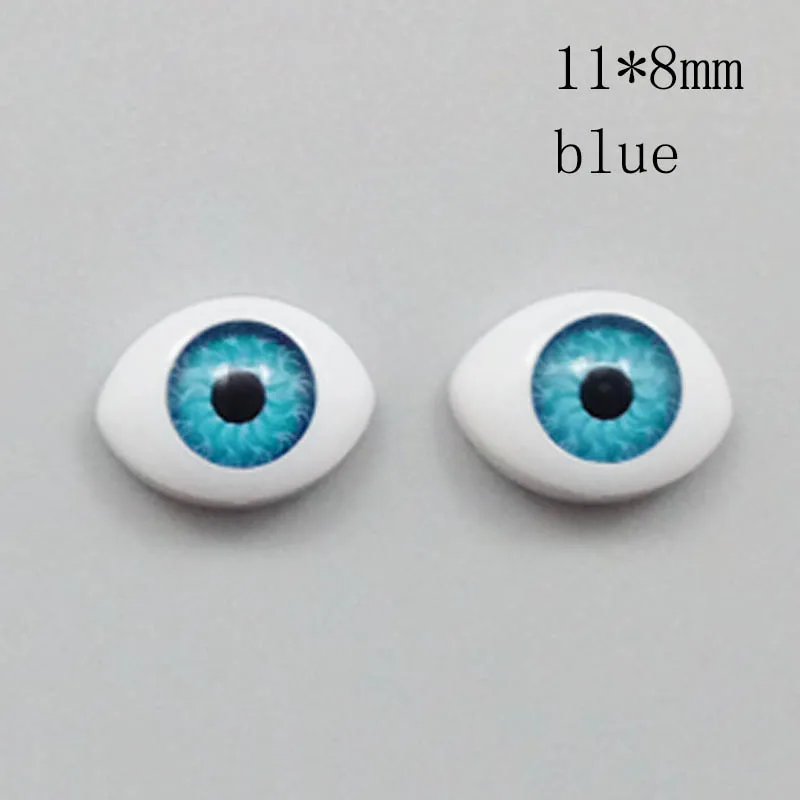 4 пар/лот 11*8 мм DIY глаза для BJD куклы Замена Серебряный Коричневый Зеленый Синий Глазные яблоки DIY аксессуары для BJD кукольный домик детские игрушки