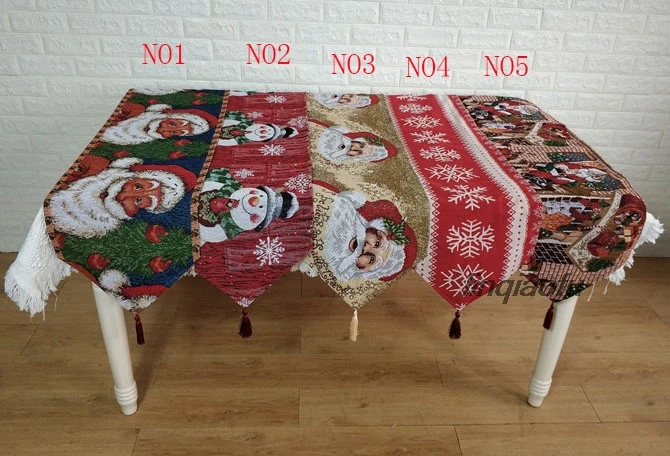 

Christmas party festive European table flag Hotel table shopping mall decoration counter meeting room Table runner