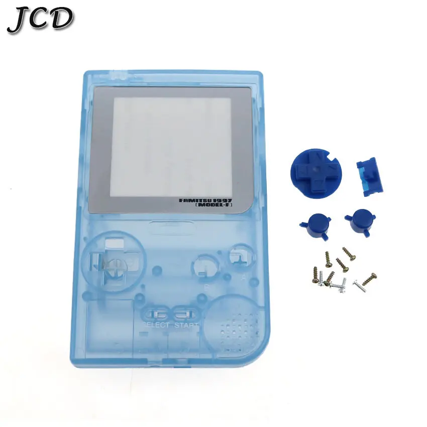 luminous blue JCD Full Case Cover Housing Shell Replacement for Gameboy Pocket Game Console for GBP grey Shell Case with Buttons Kit - Цвет: luminous blue