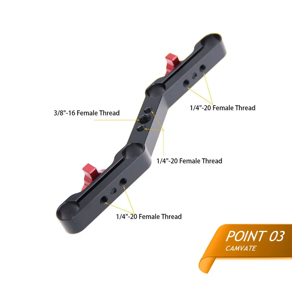 Offset Z-Shape Clamp Mount Bracket With 15mm Double-Rod Clamp For DSLR Camera Sh