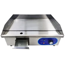 3KW Electric Grill Griddles With All Flat Pan Counter Top Commercial Stainless Steel Electric Frying Pans Fryer