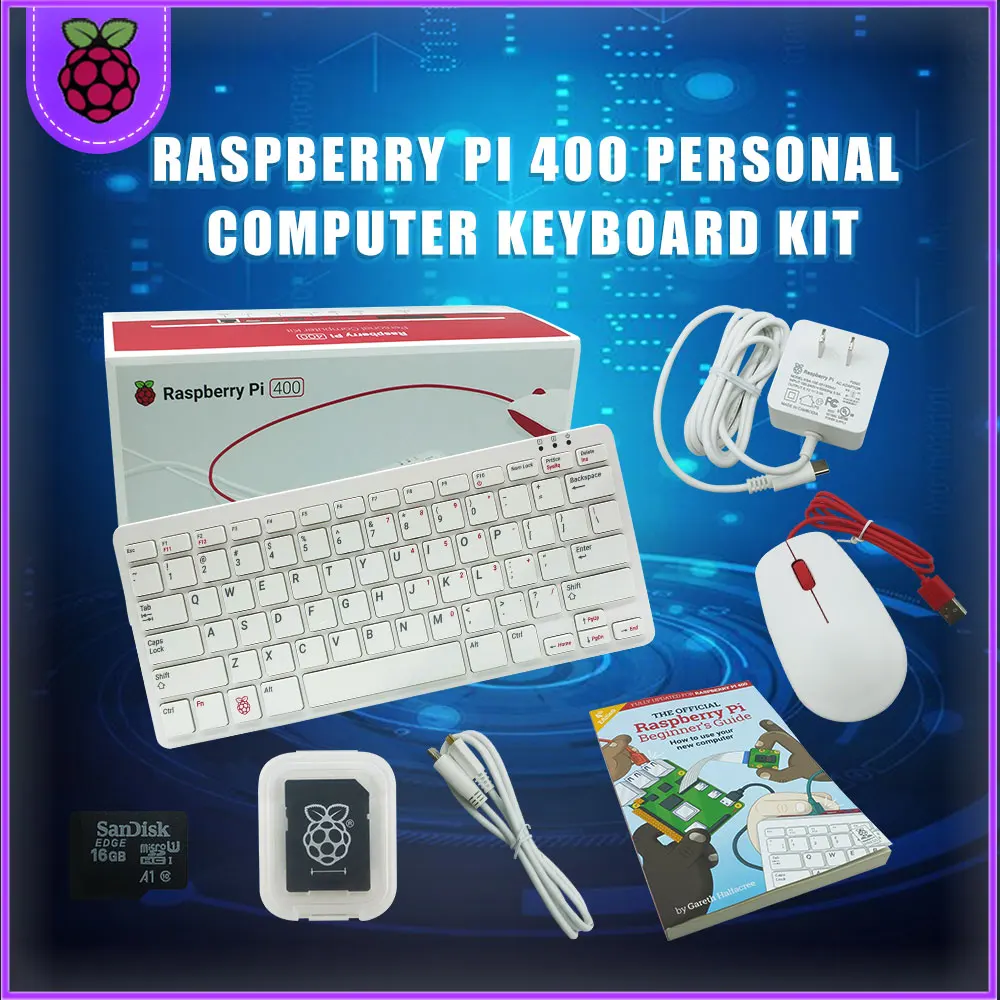 New Raspberry pi 400 personal computer kit with compact