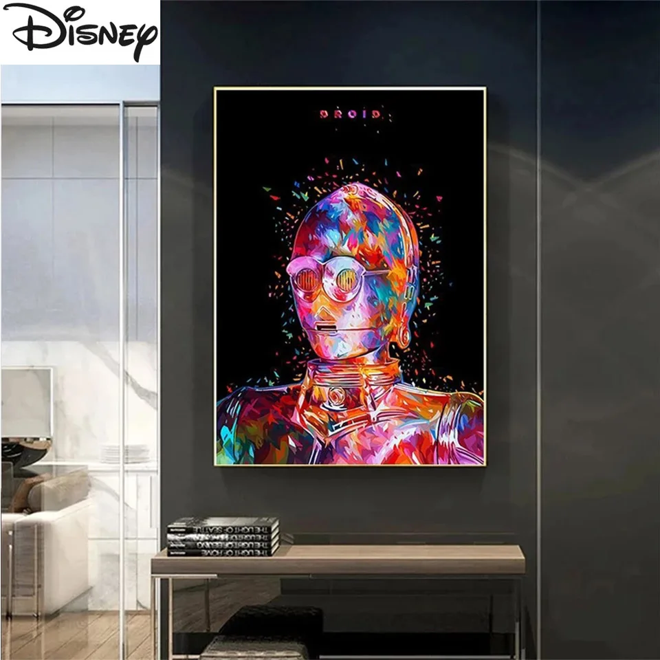 Diamond Painting Diamond Painting Accessories Star Wars Diamond Painting Watercolor Wall Art 5D Diamond Embroidery Mosaic Cross Stitch Kits Movie Characters Home Decor Gift