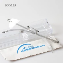 Ультра-светильник бескаркасные очки для чтения для мужчин TR90 элегантные очки для чтения для женщин дальнозоркостью Очки с Чехол