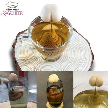 

Silicone Tea Infuser Poop Butt Shape Tea Diffuser Silicone Reusable Safe Loose Leaf Tea Bags Strainer Filter Teapot Accessories
