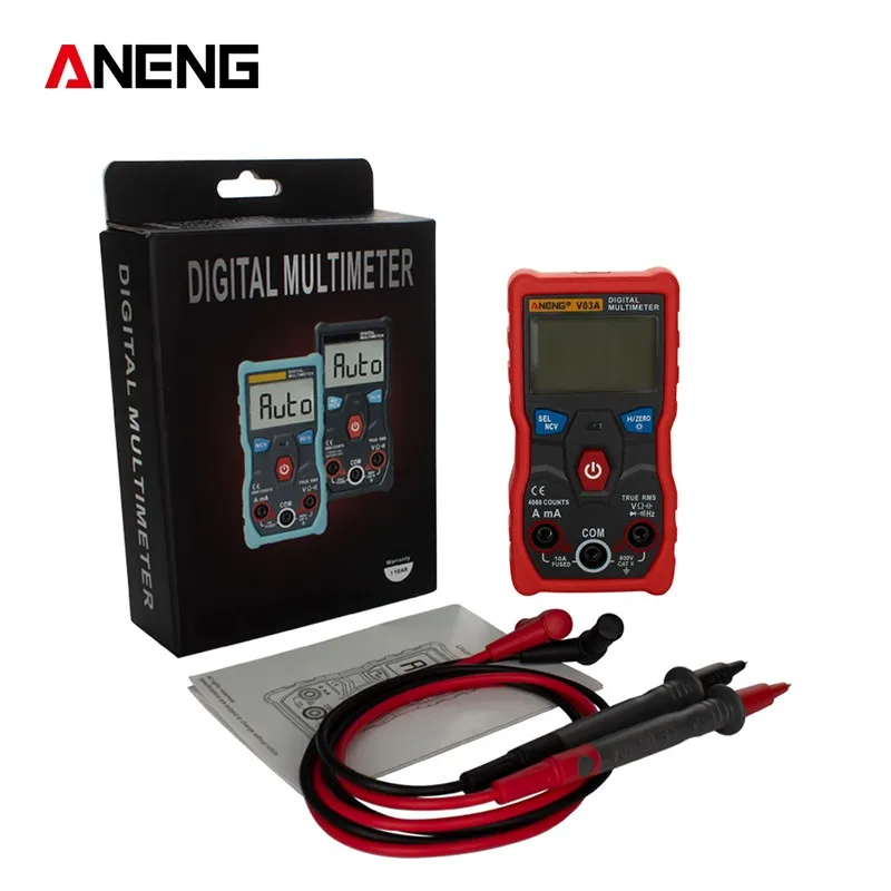 

4000 LCD Display Automatic Multimeter Teater Professional Digital Multimeters V03A Test Stick Voltage Measurement Small Portabl