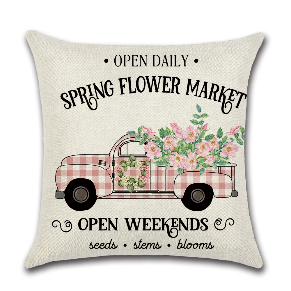 1 шт. Весенняя Декоративная гирлянда для грузовиков|Наволочка| |