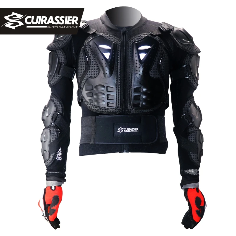CUIRASSIER AR01 Motorcycle Armor Protector Body Support Bandage MX Guard Brace Protective Gears Chest Ski Reflective Protection