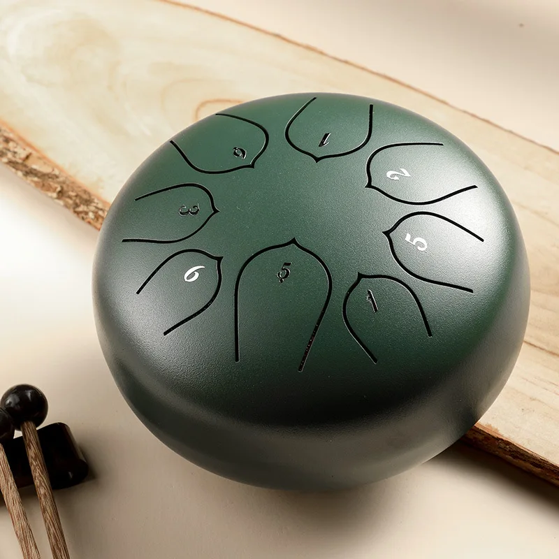 US $25.45 Hluru Drum Ethereal Rhythm Steel Tongue Drum 6 Inch Drum 8 notes Tone C Percussion Hand Pan Drum Instrument Musical Instruments