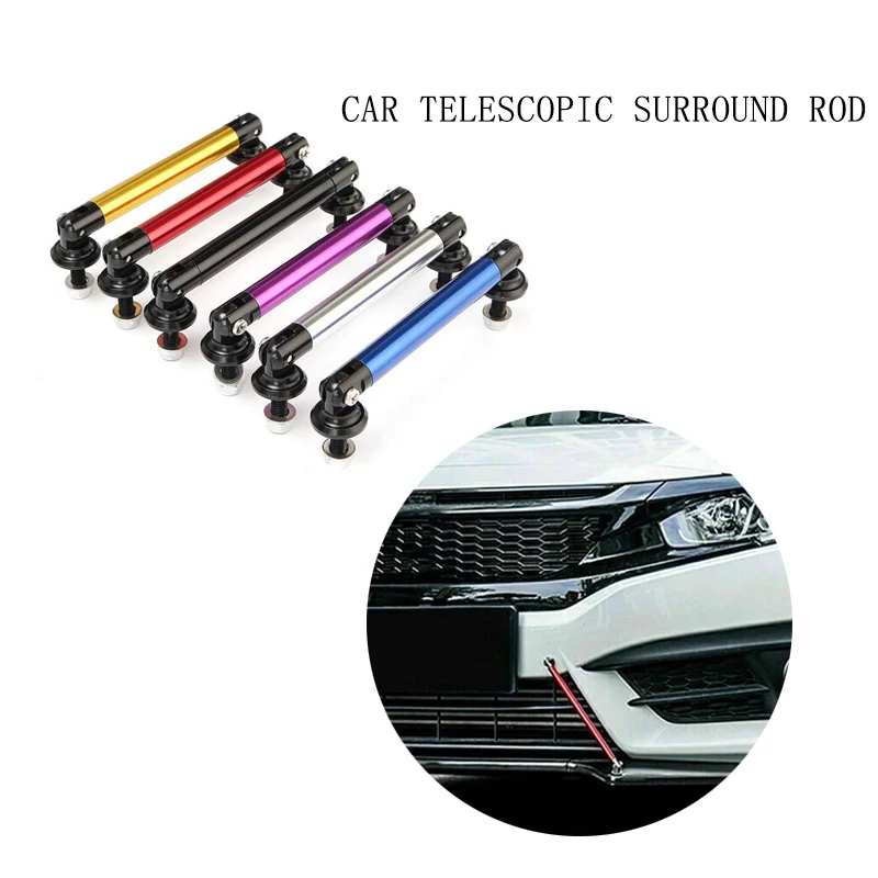 

2pcs Adjustable Front Bumper Lip Splitter Strut Rod Tie Support Bar Universal