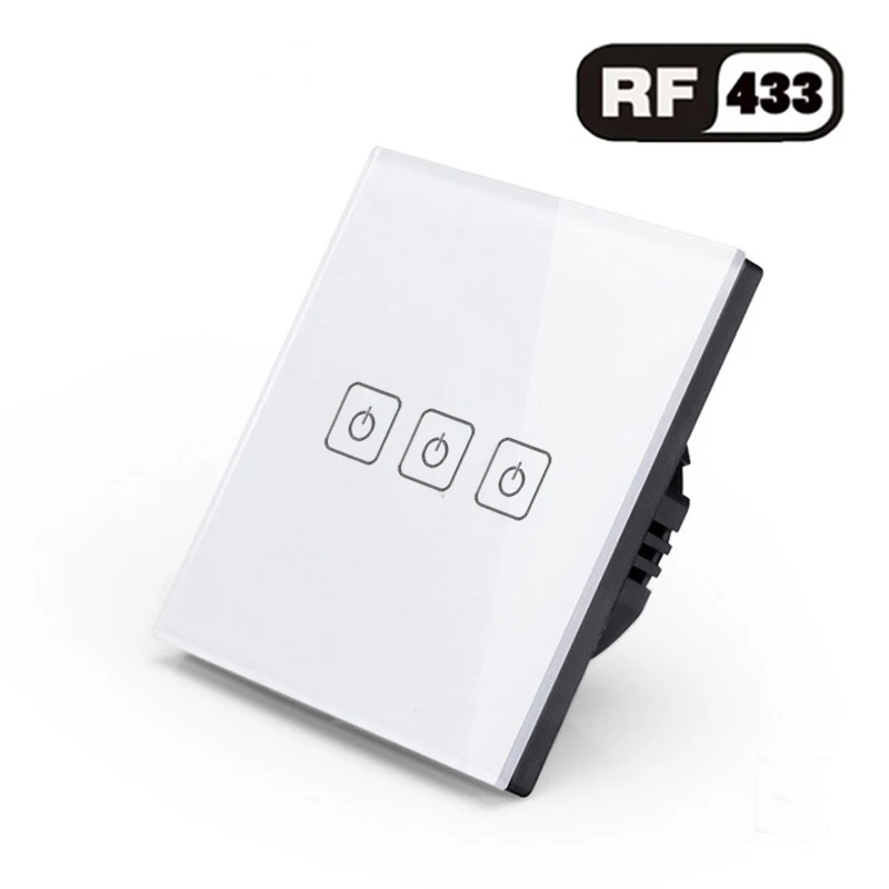 EU/UK Standard 1/2/3 Gang Wireless Remote Control Light Switches Smart Home RF433 Remote Control Wa - 32878335194