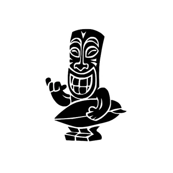 

Dawasaru Aloha Tiki Surf Personality Car Sticker Sunscreen Decal Laptop Suitcase Truck Motorcycle Auto Decoration PVC,16cm*12cm