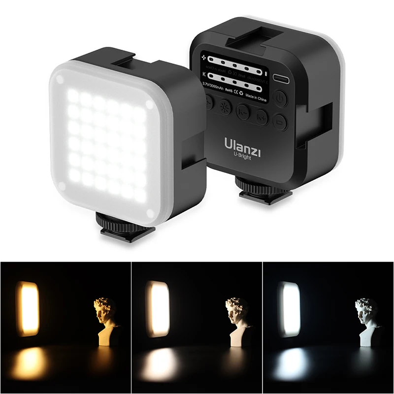 Светодиодный мини-светильник Ulanzi U-Bright 2700-6500K CRI95 цветная гелевая лампа для