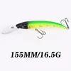 WDAIREN Dying Fish Crank Fishing Lures 15.5cm 16.5g Big Minnow Trolling Wobbler Swimbait Artificial Hard Bait Bass Carp Tackle ► Photo 2/5