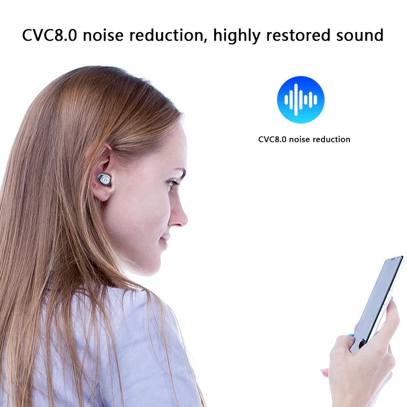 G6 TWS Mini Wireless Bluetooth Earphone 5 0 Touch Sports Stereo Noise Reduction Surround Sound For iphone and Android phone