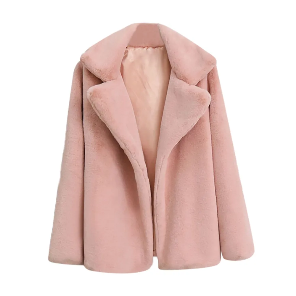 Pink WOMAIL, зимнее теплое пальто, женское плотное пальто, однотонное пальто, верхняя одежда, куртка, кардиган, пальто, повседневное, на каждый день, пальто - Цвет: Pink